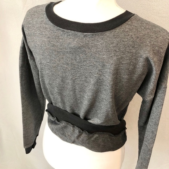 Kiss from Paris Dark Gray Crewneck Sweatshirt Women’s Medium - Picture 7 of 9